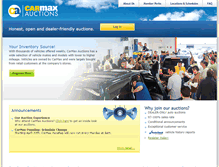 Tablet Screenshot of carmaxauctions.com